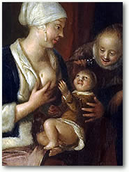 Detail uit: Een moeder die haar kind de borst geeft